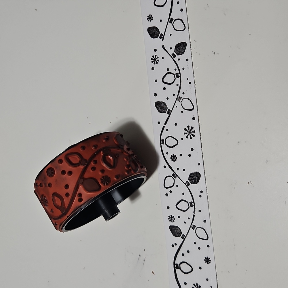 Bright Bulbs Stampin Round 1" wide wheel stamp